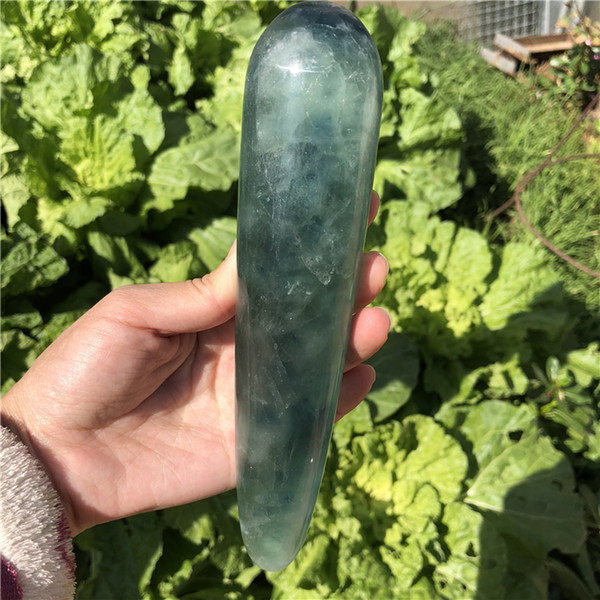 special top quality big size green fluorite crystal massage wand yoni pleasure wand for women healing crystal natural pleasure yoni wand