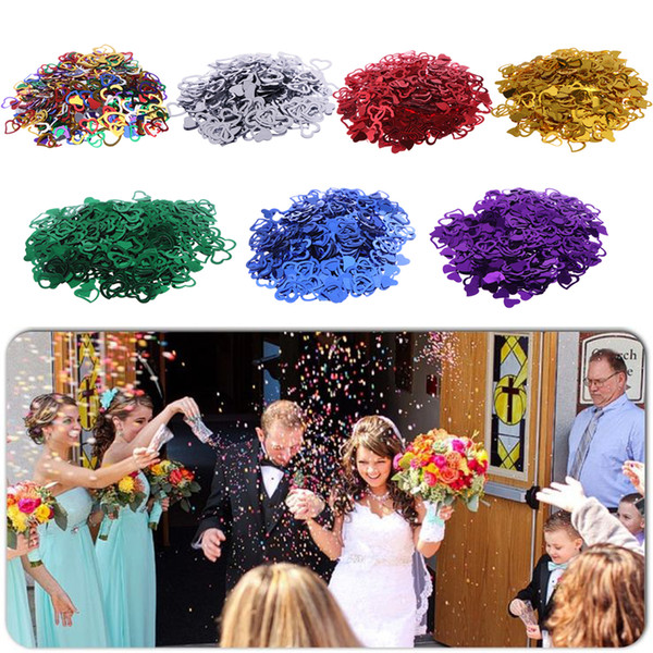 10 packs Multi Color 7mm/12mm Sparkling Love Heart Wedding Party Confetti Table Decoration Decorative Supplies Valentine's Day