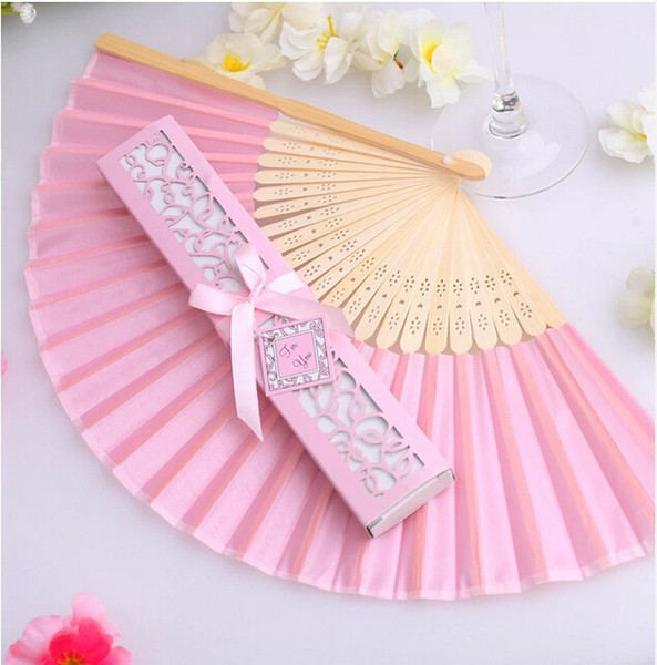 Luxurious Silk Fan Wedding Gifts novelty wedding decoration soap bubble wedding favors