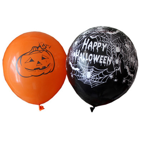 12 Inch Latex Balloons Halloween Decoration Pumpkin Spider Net Ballons Inflatable Balls Happy Birthday Party Supplies