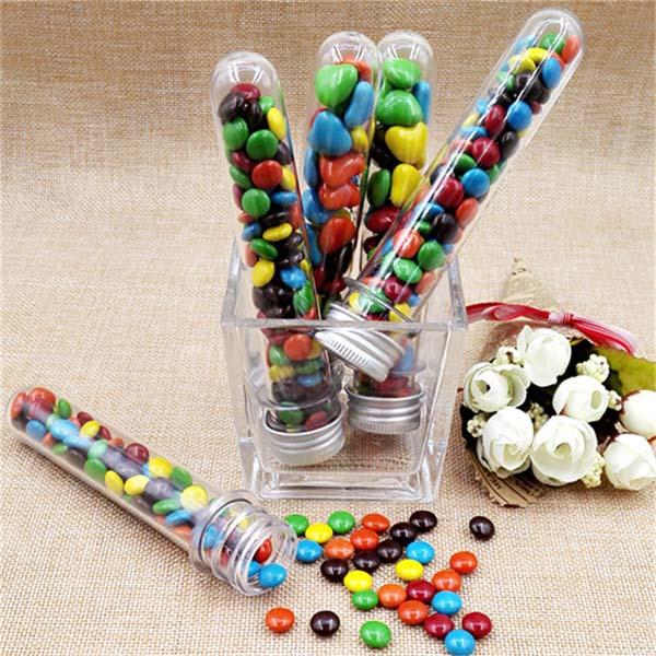 New Arrivals--25pcs 40ml High Quality Plastic Test Tube Skittles Candy Box for Baby Shower Decoration Handmade Candy Box