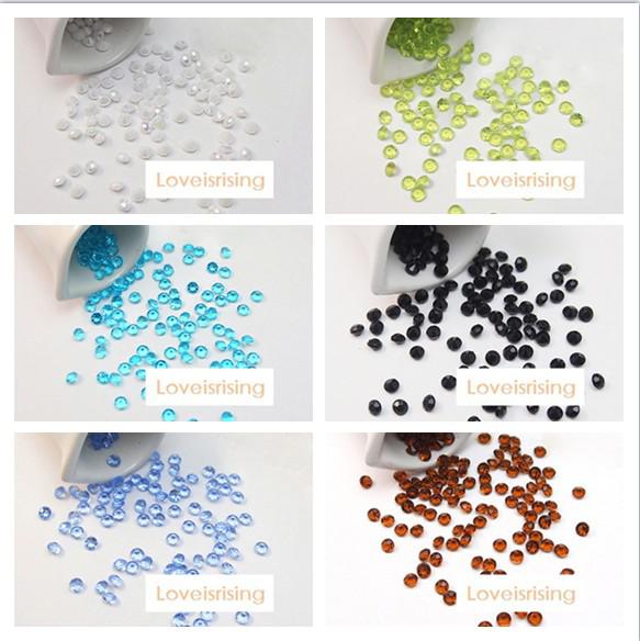 25 colors of chooses--10000pcs/lot 4.5mm 1/3CT acrylic beads Diamond confetti wedding table scatter supplies