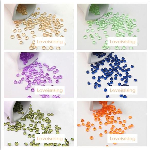 25 colors chooses--10000pcs/lot 4.5mm Acrylic Diamond Confetti Acrylic Crystal Gems Beads Wedding Party Supplies Crystal Decor