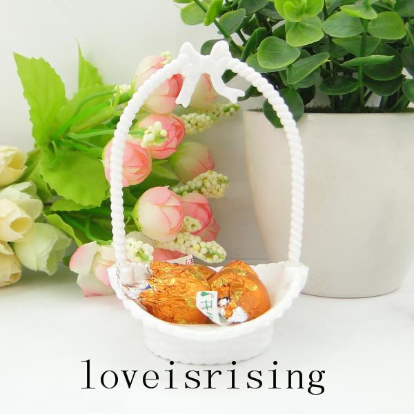 3 Color U Pick--24pcs/lot White Little Flower Basket Candy Boxes Baby Shower Favors For KIDS Birthday Party Wedding Supplies