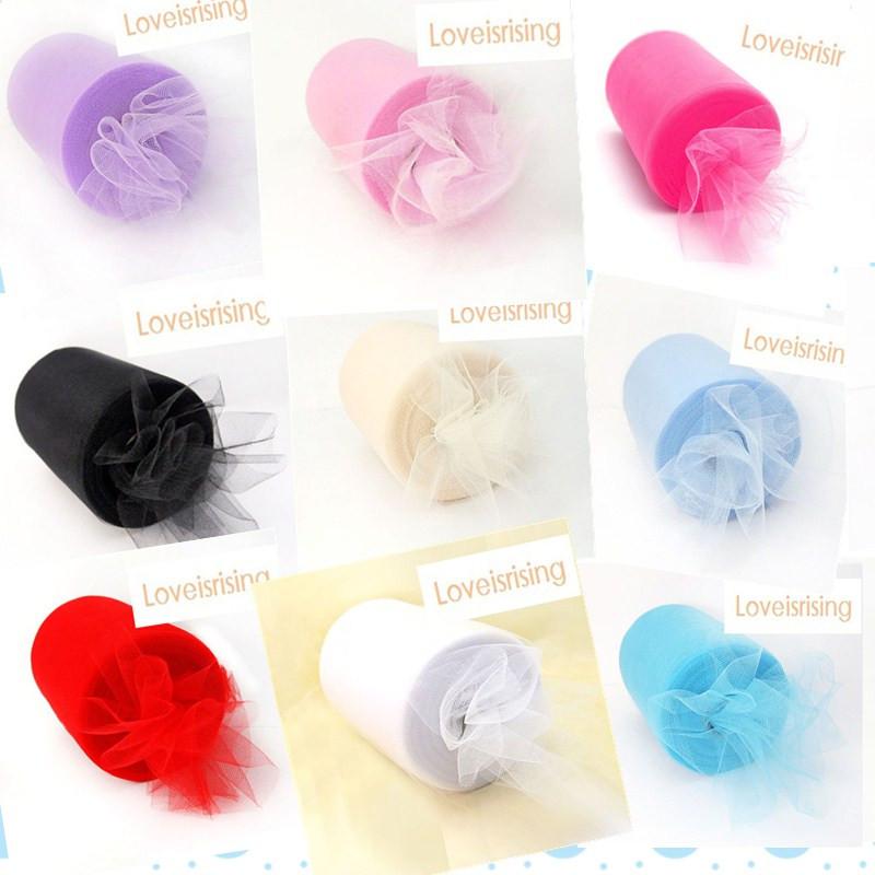 18 colors You pick-- 6'' x 100 Yards Tulle Rolls Spool For Wedding&Birthday Party Decoration Supplies Wedding Car Decor