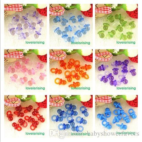 New Arrivals--200pcs 22mm*11mm Mini Acrylic Baby Pacifier for Baby Shower Favors Supplies~Cute Charms ~cupcake decorating