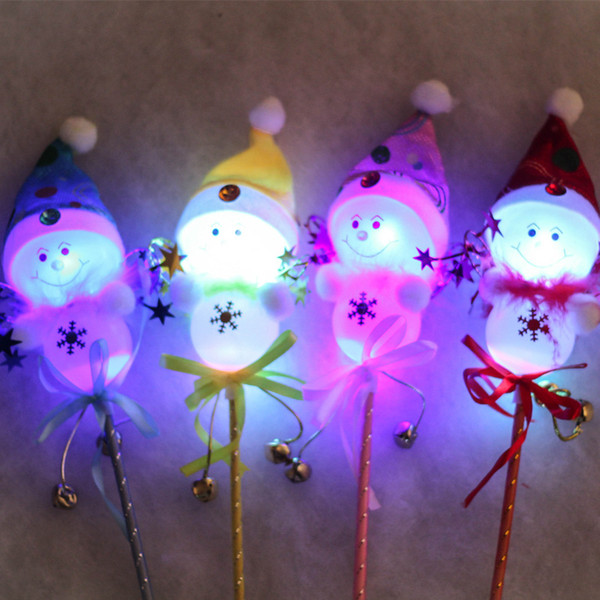 Christmas Christmas toys Christmas Snowman Christmas toys with lights light Christmas toys creative handheld fairy stick children gift