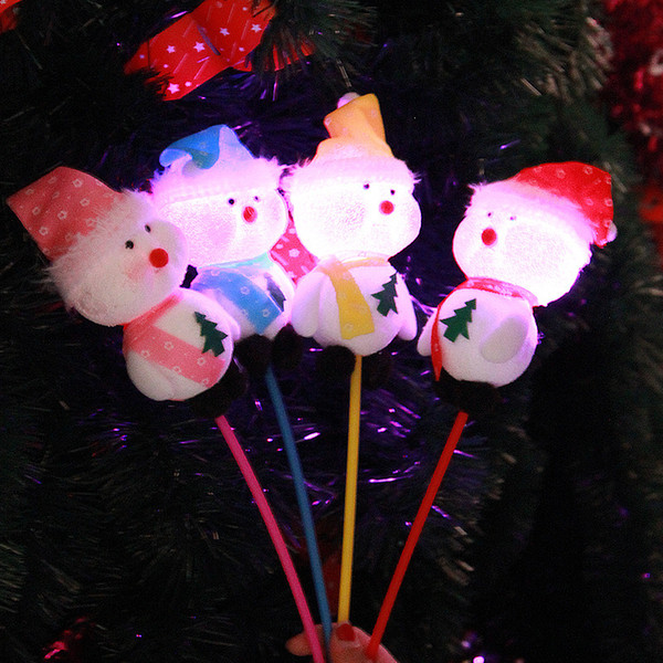 With lamp snowman rods Christmas ball game performance products Blinking fairy wand glow stick wholesale