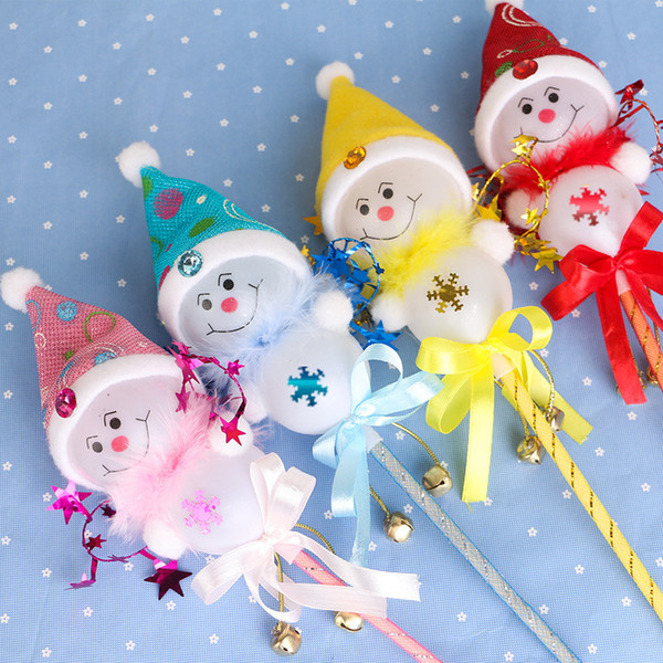 Christmas toys snowman with lamp lovely glow stick creative party holding a fairy wand Christmas gifts