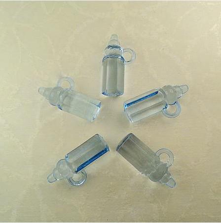 Please Contact US-100pcs Mini Acrylic Clear Blue Baby Bottles Baby Showers Favors~Cute Charms ~cupcake decorating