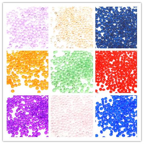 25 colors chooses--1000pcs 4.5mm 1/3 Carat Diamond Confetti Acrylic Bead Wedding Party Favors-Free shipping