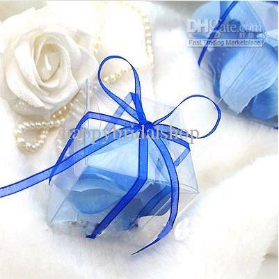 Free Shipping--100pcs/lot 5cm*5cm*5cm Clear/Matte Wedding Party Favors Box Gift Boxes Baby Shower Candy Boxes Wedding Decoration