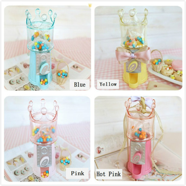 New Arrivals--1pcs/lot Cute Crown Shape Mini Candy Machine Dispenser Saving Coin Bank Money Storage Box Unique Gift Toy For Kids