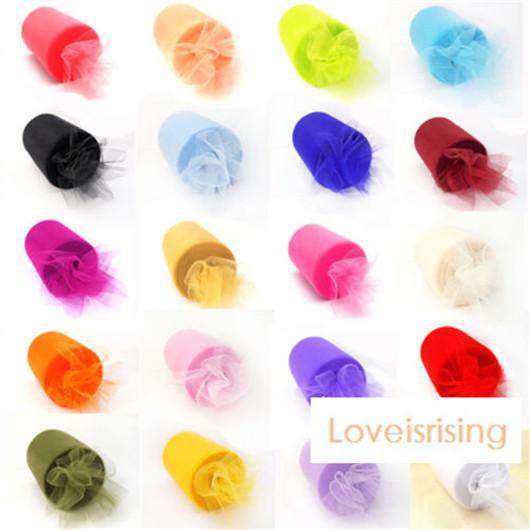 18 colors Upick--1 Rolls 6'' x 100 Yards 100% Nylon Tulle Rolls Spool For Wedding Party Decor DIY Craft Supplies