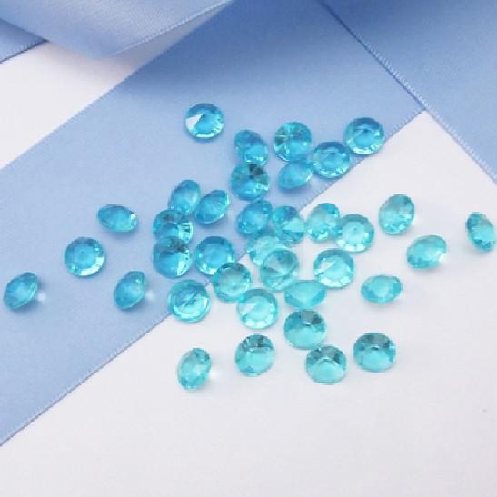 High Quality 6.5mm (1Carat) Aqua Blue Color Diamond Confetti Wedding Party Decoration-- Free Shipping