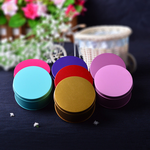 Fancy Festival Use Tinplate Round Gift Box, Many Colors Small Round Candy Tin Round Metal Candy Box