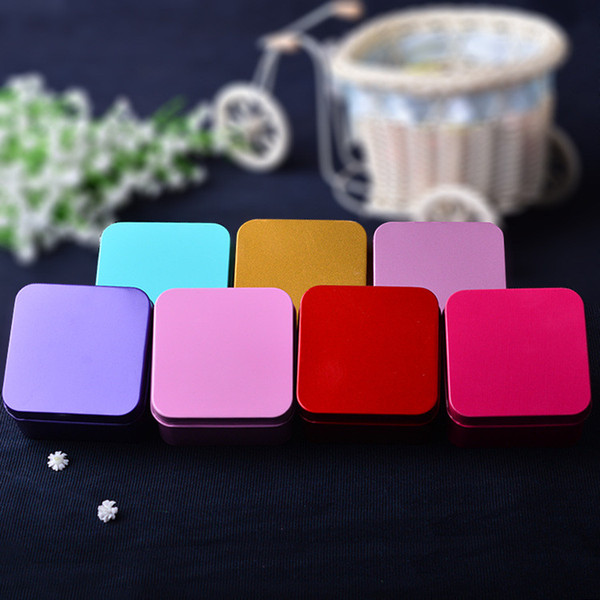 Many Colors for Choosing Festival Use Small Gift Boxes, Tinplate Square Candy Tin Square Metal Candy Box