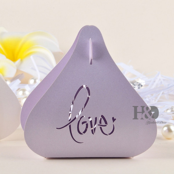 Hot Sale Heart Wedding Box !!! Free Shipping 120pcs/10packs Lilac Color Heart Shape Wedding Favor Boxes Gift box Candy box