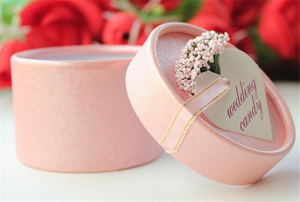 150pcs/lot Romantic Lavender Candy Box Cylindric Candy Box Wedding Party Gift box 0920#20