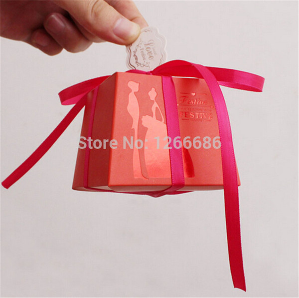 1000pcs/lot Wedding Candy Boxes Gift Boxes Trapezoidal Favors Boxes