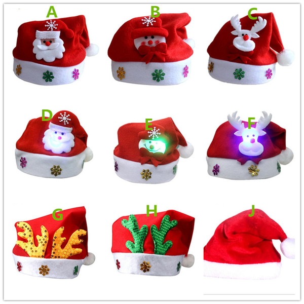 wholesale red Christmas Caps Christmas Santa Claus Hats Christmas Gifts 2016 Decoration Cheapest christmas santa claus cap