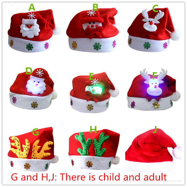 wholesale sale Christmas Caps Christmas Santa Claus Hats Christmas Gifts 2016 Decoration Cheapest christmas santa claus cap