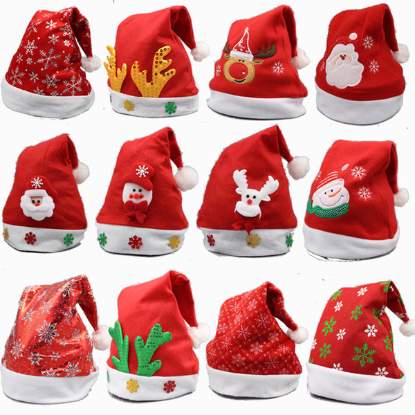 Christmas Hats for Children Kids Cute Santa Claus Hats Christmas Cosplay Decoratio Caps Xmas Hats christmas gifts free shipping