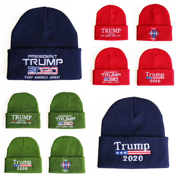 New Trump campaign hat in 2020 autumn and winter outdoor wool hat American Flag Embroidered Street hip hop hat T3I5419