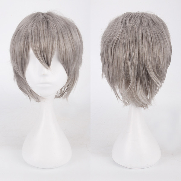 Teen Boys Anime Wig Universal Harajuku Anti-warp Short Synthetic Hair Universal Anime Cosplay Wig 20 Colors Pure Color Short