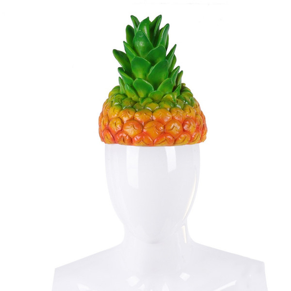 Fun Cosplay PVC Pineapple Strawberry Funny Hat For Adult Kids Christmas Halloween Carnival Party Costume Headwear