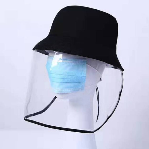 Epidemic Protection Hat Anti-spitting Protective Fisherman Cap Dust And Sand Protection Mask Sun-shade Bucket Cap ZZA1903