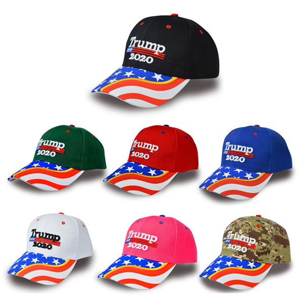 Donald Trump Hats 2020 Keep America Great Camouflage USA Presidential Flag Party Hat 3D Embroidery Baseball Cap