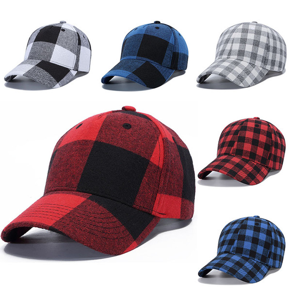 High Quality Designer Hats Baseball Caps Beanie Baseball Cap for Mens Womens Casquette Adjustable 11 Colors Plaid Party Design Hat WX9-1839