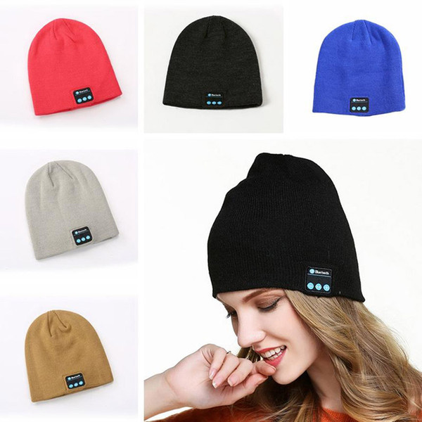 Bluetooth Music Beanie Hat Creative Wireless Smart Cap Headset Speaker Microphone Handsfree Music Knit Hat W9595