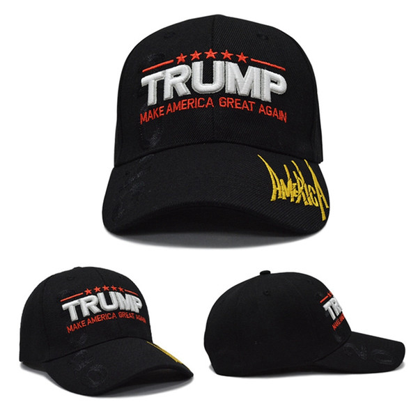 Make America Great Again Hats Women Men Canvas Embroidery Breathable Caps Snapback Baseball Cap Splicing 5 Color Trump Hat BH0519 TQQ