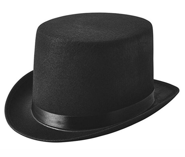 Black Hat Magician Magic Hat Jazz Hat Non Woven black blend cap outdoor fashion casual hats