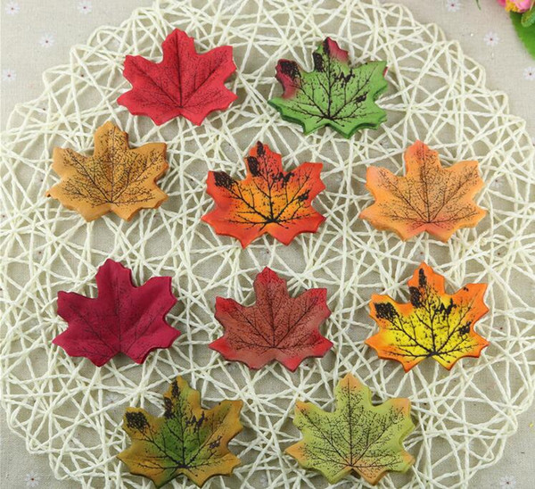 DIY material Artificial maple leaves silk leaf fake autumn fall leaf home wedding party decor DIY craft flower accessories