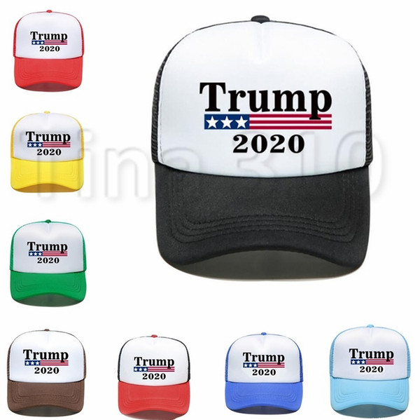 New Trump Baseball Cap Keep America Great 2020 Hat Fashiion Donald Trump Mesh Cap Summer Beach Ball Sun Hat Party Hats 4788