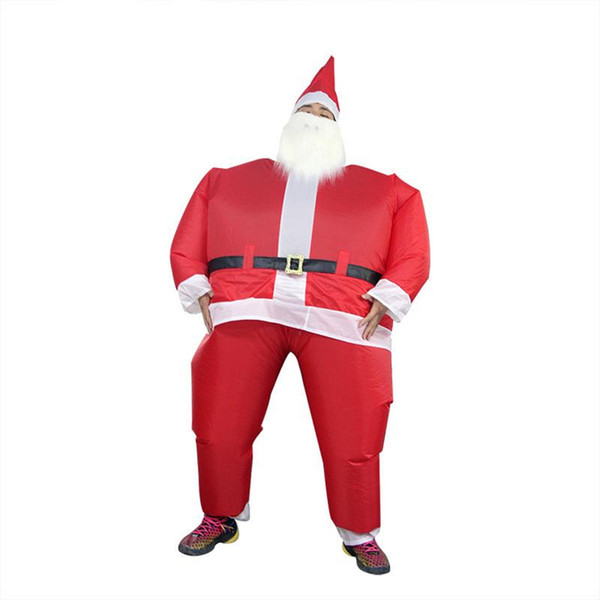 New Christmas Santa Claus Inflatable Clothing Funny Clothes Home Party Performance Funny Props With Blower