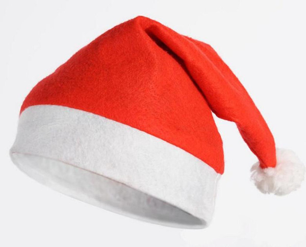 DHL Free Ship Fashion Nonwovens Christmas Caps Christmas Santa Claus Hats Christmas Gifts Decoration Cheapest christmas santa claus cap