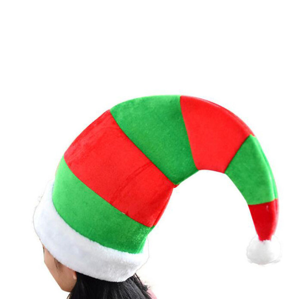 Striped Christmas Elf Hats Merry Christmas Caps Hat For Adult And Kids XMAS Decoration New Year Gifts QW8663