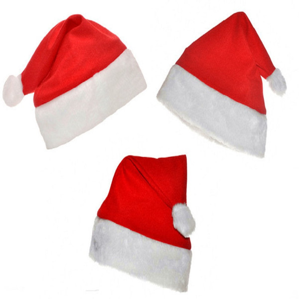 Christmas Hat cap non-woven Christmas Hats caps red Santa Hats Cute red Kids Adults senta caps 2016 new christmas decorations wear cloth