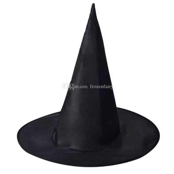 Adult Women Black Witch Hat For Halloween Costume Accessory Hot Sale Costume Party Props Cap bb274-281 2018010909