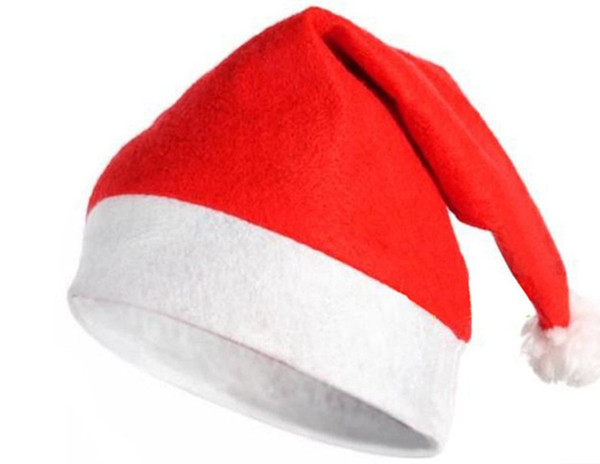 New Christmas Supplies Cap Thick Ultra Soft Plush Santa Claus Christmas Holiday Hat 30*40cm Christmas Cap Santa Caus Hat LLFA