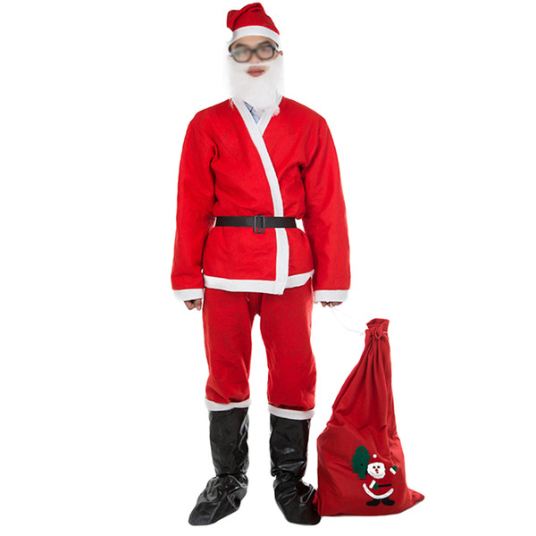 1 set of Handsome Men Creative Christmas Santa Mrs Claus Cosplay Festival Holiday Clothes Outfits Dress for Christmas