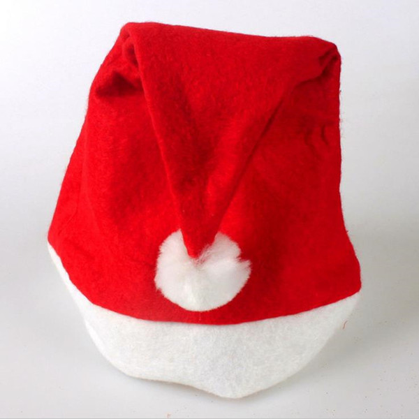 1000pcs New Christmas Supplies Cap Thick Ultra Soft Plush Santa Claus Christmas Holiday Hat 30*40cm Christmas Cap Santa Caus Hat