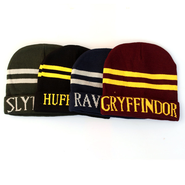 Cheapest Magic School Harry Cosplay Potter Cap Winter neckerchief Potter Gryffindor Ravenclaw Slytherin Hufflepuff Cosplay Hat