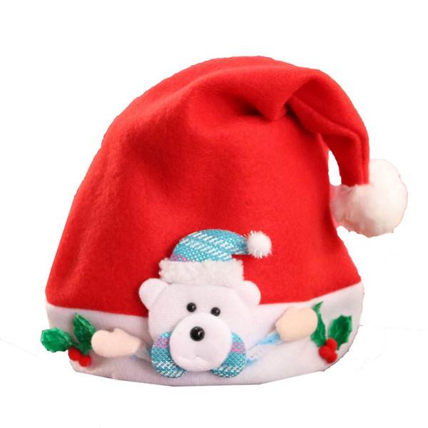 Red Santa Claus Hat Ultra Soft Reindeer Ornaments Christmas Hats For Christmas Decoration Party Hats For Kid Adult Xmas Gifts