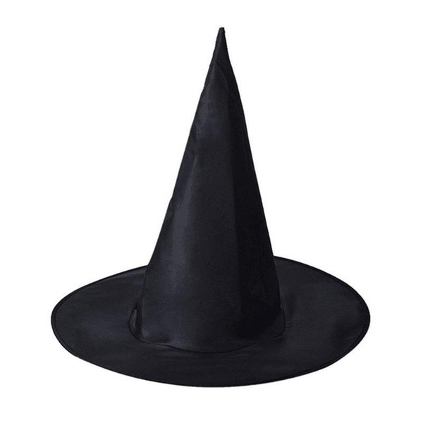 Fashion Black Halloween Hats Oxford Cloth Magic Witch Pointed Hat Perfect Adult Kids Halloween Decoration Party Supplies