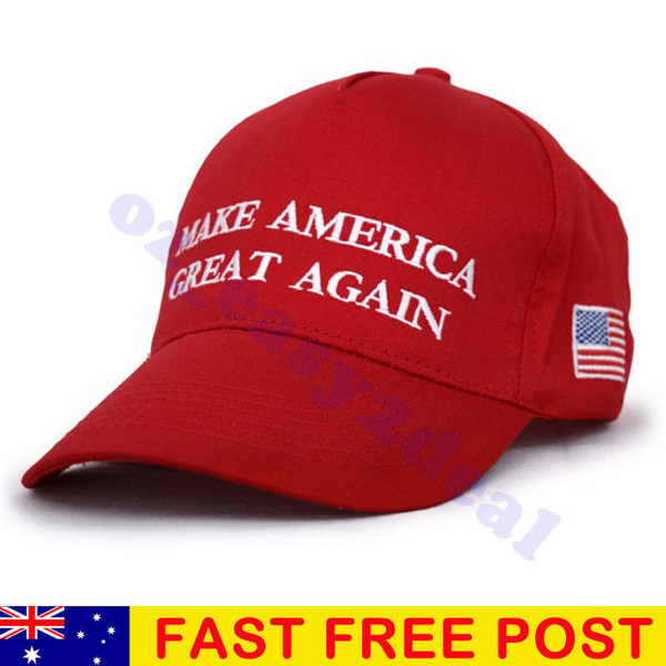 Trump Make America Great Again 2017 Red Quality Embroided Adjustable Cap Hat